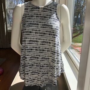 Black and Ivory Sleeveless Tee